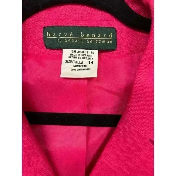 harve benard Pink Linen Blazer - Picture 2 of 7